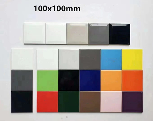 Tejas de cerámica para el baño y la sala de estar 150 X 150 mm Tejas de pared de metro blancas puras
