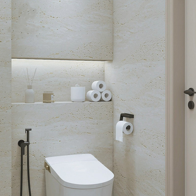 Tejas de porcelana de crema 60x60 de grado AAA de travertino pulido para aplicaciones interiores