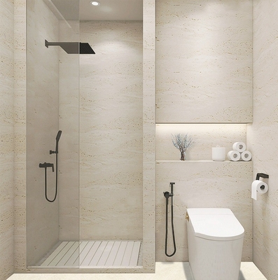 Tejas de porcelana de crema 60x60 de grado AAA de travertino pulido para aplicaciones interiores